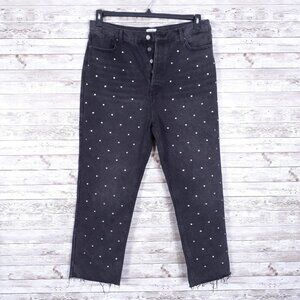 Simple Society Womens Jeans Sz 17 Buttonfly Rhinestones 396